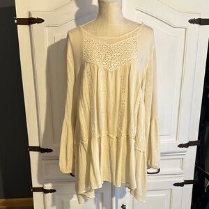 Elegant Cream Lace Women's Top